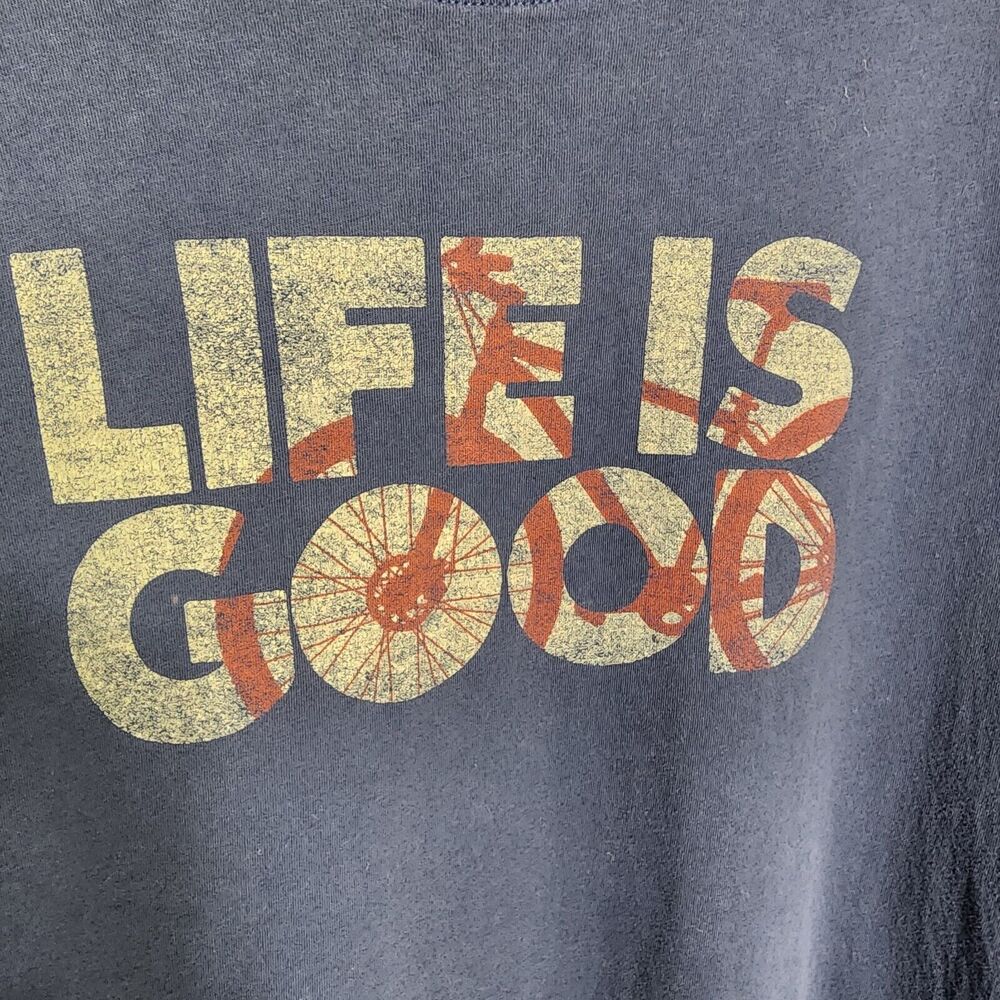 Life Is Good Mens T Shirt Size XL Smooth Tee Classic Fit Short Sleeve Blue Crew - Picture 6 of 8